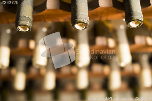 Image of Wine bottles on shelf