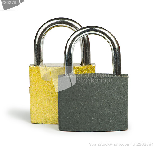 Image of Yellow padlock isolated