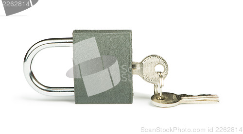 Image of Grey padlock and keys