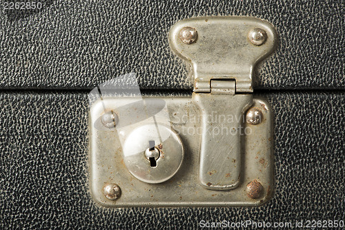 Image of Lock of an old travel suitcase