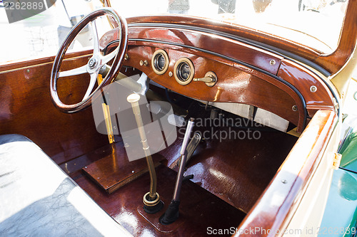 Image of Vintage retro car interior