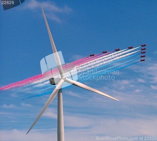 Image of Red Arrows over Turbine2