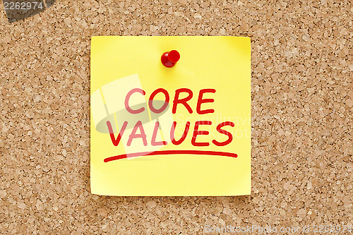 Image of Core Values Sticky Note