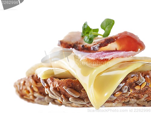 Image of Sandwich with melted cheese