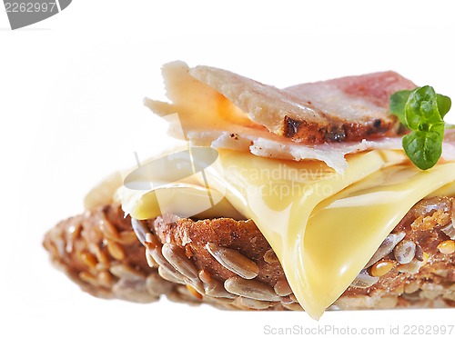 Image of Sandwich with melted cheese