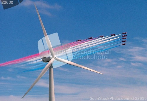 Image of Red Arrows over Turbine3