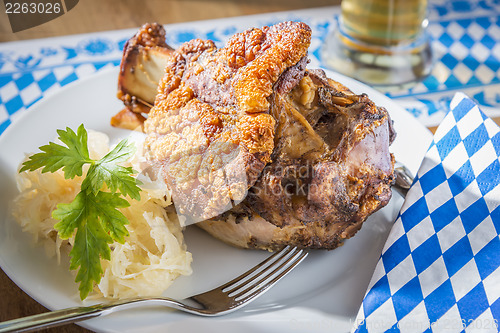 Image of Oktoberfest pork hock with cabbage