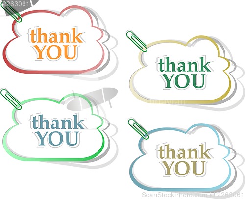 Image of speech bubbles thank you