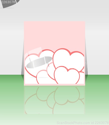 Image of cute love heart invitation card
