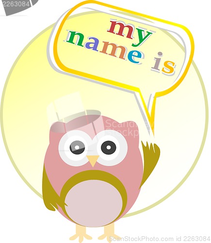 Image of Cute baby boy owl - my name is