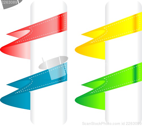 Image of Color variation of paper origami labels