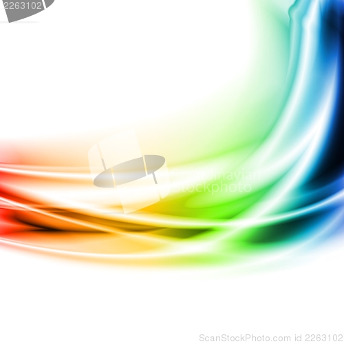 Image of Colourful waves. Vector background