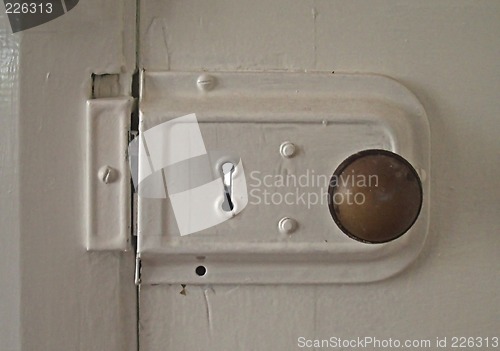 Image of old brass door knob