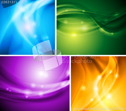 Image of Colourful waves. Vector template