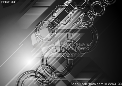 Image of Abstract dark hi-tech background