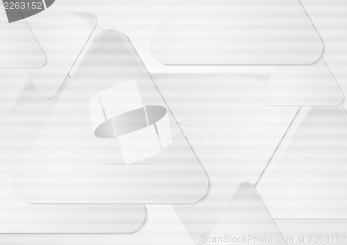 Image of White triangles. Vector abstract background