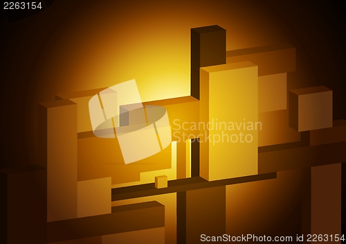 Image of 3d geometrical shapes. Vector background