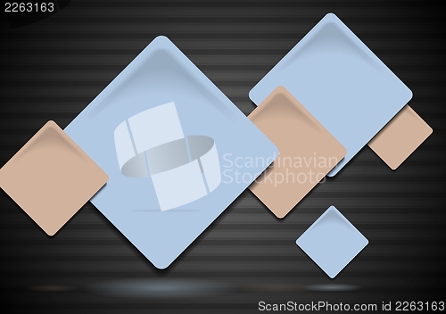 Image of Squares on the dark background