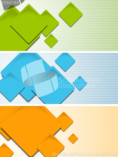 Image of Bright hi-tech baners. Vector template
