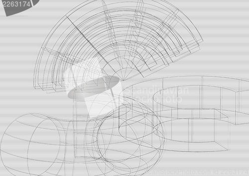 Image of Hi-tech engineering background. Vector