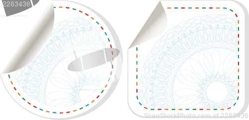 Image of stickers label tag set with abstract symbol