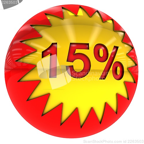Image of ball with fifteen percent
