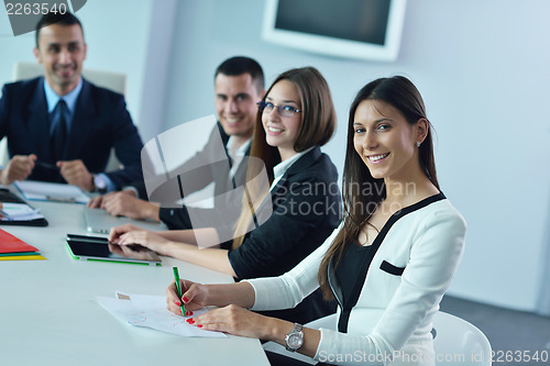 Image of business people in a meeting at office