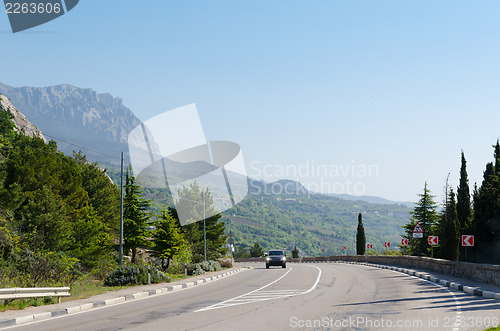 Image of road in mountain. Ukraine, Crimea