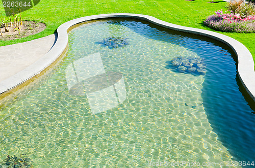 Image of water pool in park