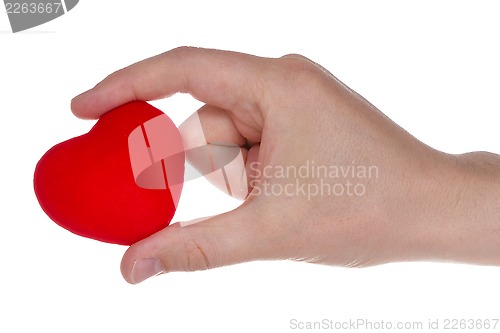 Image of Hand giving red heart