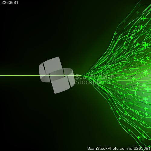 Image of Abstract green energy design against dark. EPS 10