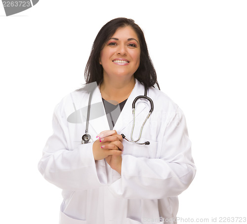 Image of Attractive Female Hispanic Doctor or Nurse