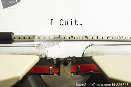 Image of i quit message