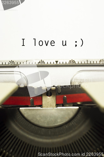 Image of typewriter message