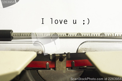 Image of typewriter message