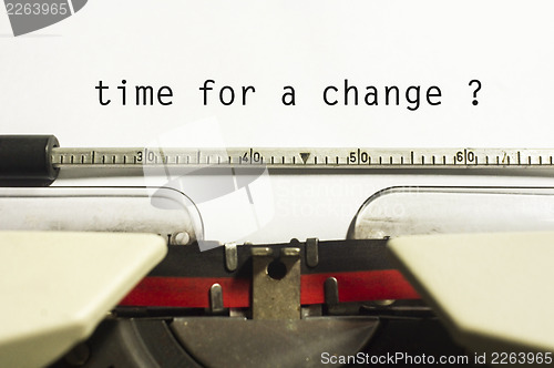 Image of time for a change