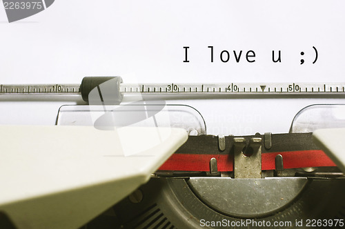 Image of typewriter message