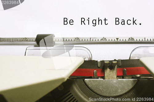 Image of be right back