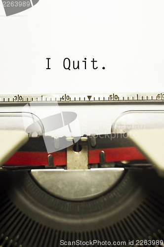 Image of I quit message