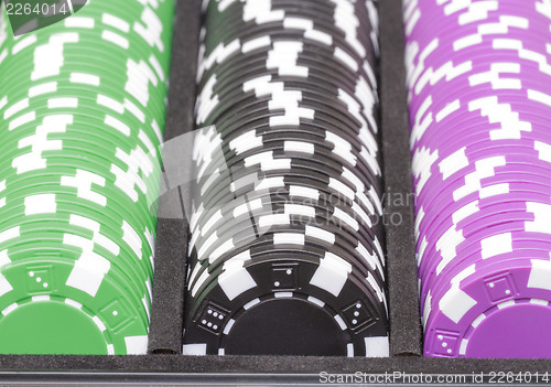 Image of Set of poker chips