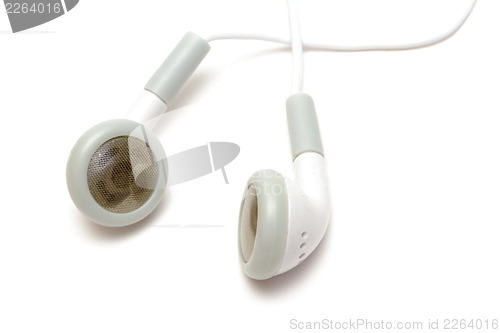 Image of White earphones