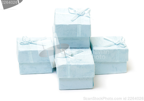 Image of Cyan gift boxes