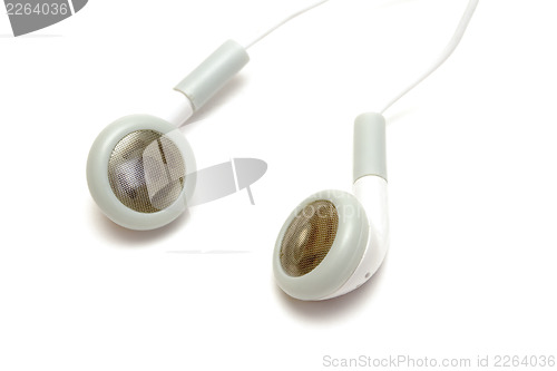 Image of White earphones