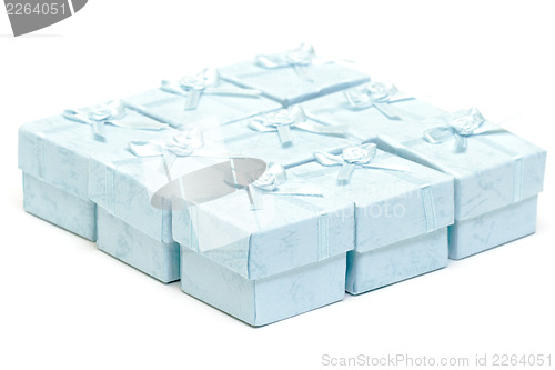 Image of Cyan gift boxes