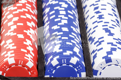 Image of Set of poker chips