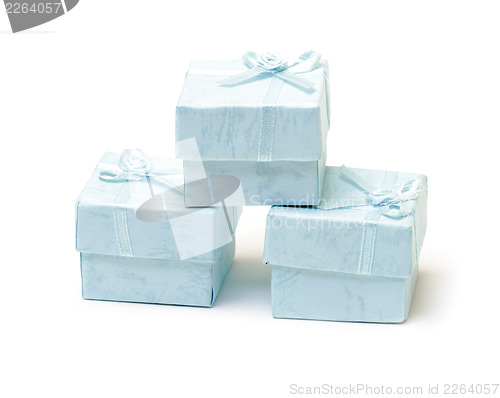 Image of Cyan gift boxes