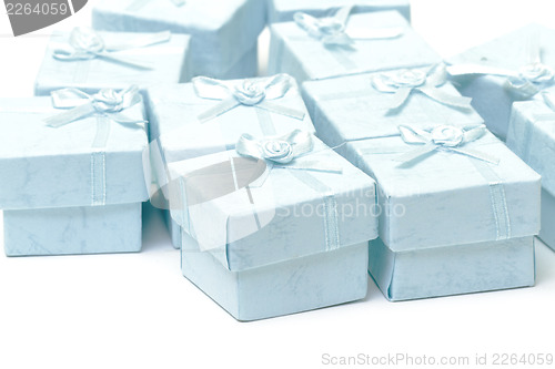Image of Cyan gift boxes