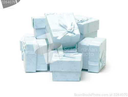 Image of Cyan gift boxes