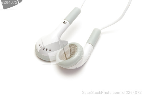 Image of White earphones