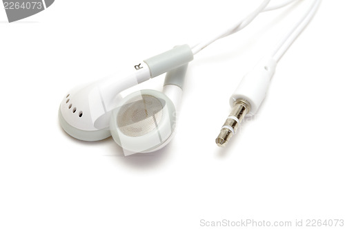 Image of White earphones